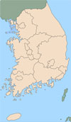 South Korea Provinces Map