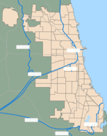 Chicago - Rivers and Canals Map